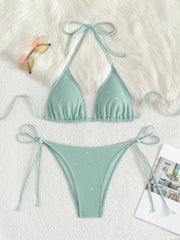 Women's Halter Bikini Shiny | OWNLUXE