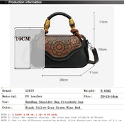 3D Floral Print Crossbody Bag - Retro Designer Shoulder Handbag | OWNLUXE