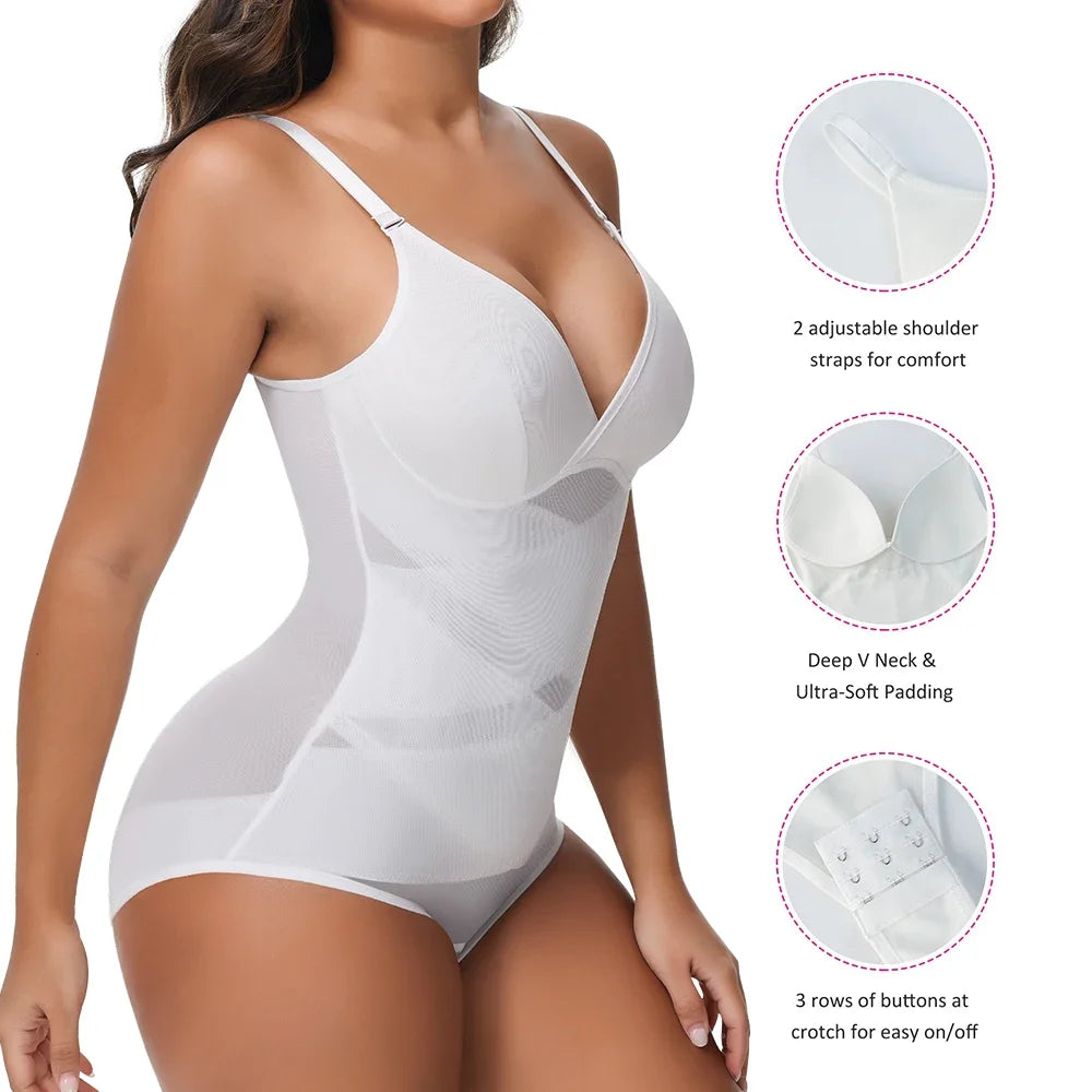 Lace Mesh Bodysuit Shapewear | OWNLUXE