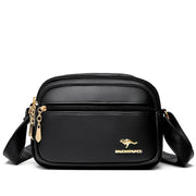 Multi-Pocket Soft Leather Crossbody Bag - Adjustable Shoulder Messenger | OWNLUXE