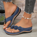 Load image into Gallery viewer, Floral Beach Flip-Flops for Women - Comfy Slip-On Summer Slides, Versatile Casual Outdoor Footwear
