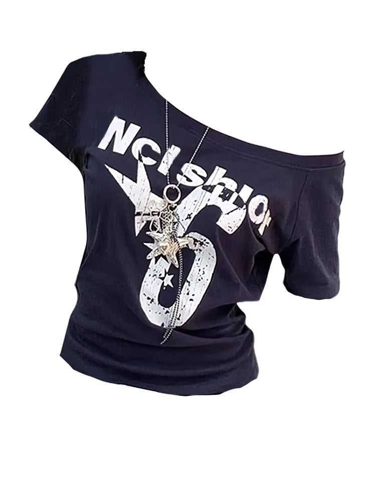 Women's Short Sleeve Vintage T-Shirt (Navy Blue) | OWNLUXE