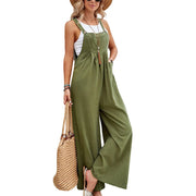 Wide-Leg Sleeveless Jumpsuit | OWNLUXE