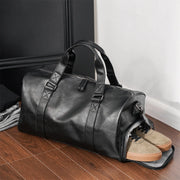 Spacious Leather Shoe-Compartment Travel Duffel Bag | OWNLUXE