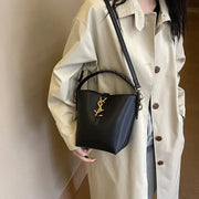 PU Leather Bucket Bag (Kaqise) | OWNLUXE