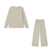Two-Piece Cotton Pajama Set (Wave Foam Powder) – Shop at OWNLUXE