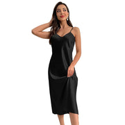 Women’s Silk Knee-Length Nightdress Pajama