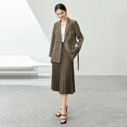 Women's Long Sleeve Jacket (Mocha) | OWNLUXE