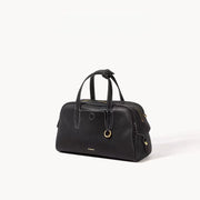 Split Leather Boston Bowling Bag - Compact Travel Crossbody Shoulder Bag | OWNLUXE