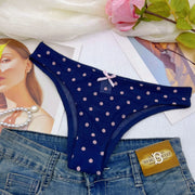 3-Piece Polka Dot Mesh Bikini Brief Set | OWNLUXE