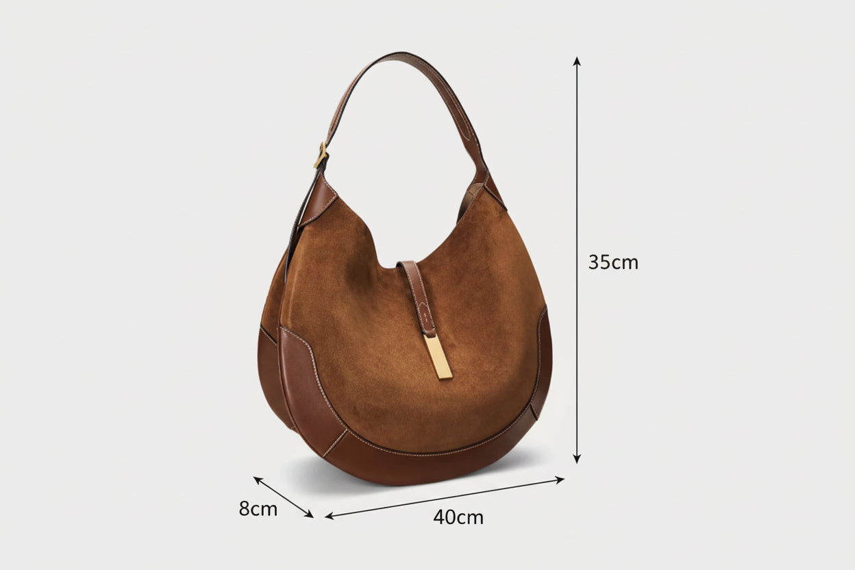 Suede Vintage Hobo Shoulder Bag - Large Capacity Underarm Tote | OWNLUXE
