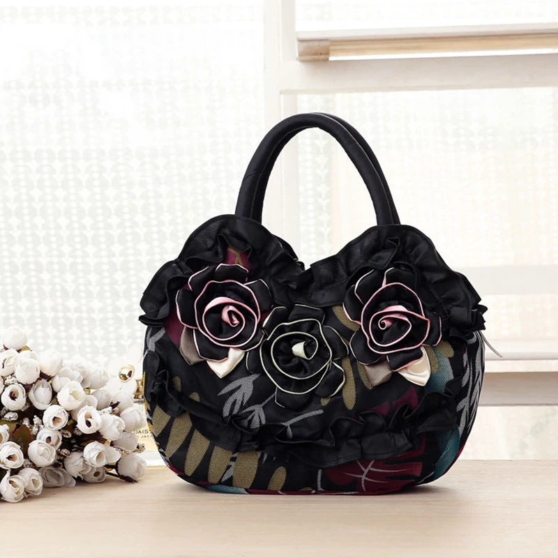 Floral Polyester Fashion Clutch – Unisex Zipper Bag for Parties & Daily Use