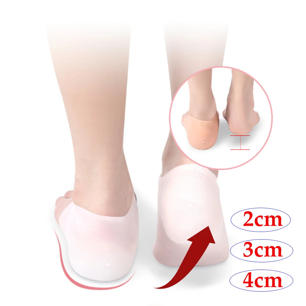 Height Increasing Insoles - Silicone Heel Lift Cushion Socks | OWNLUXE