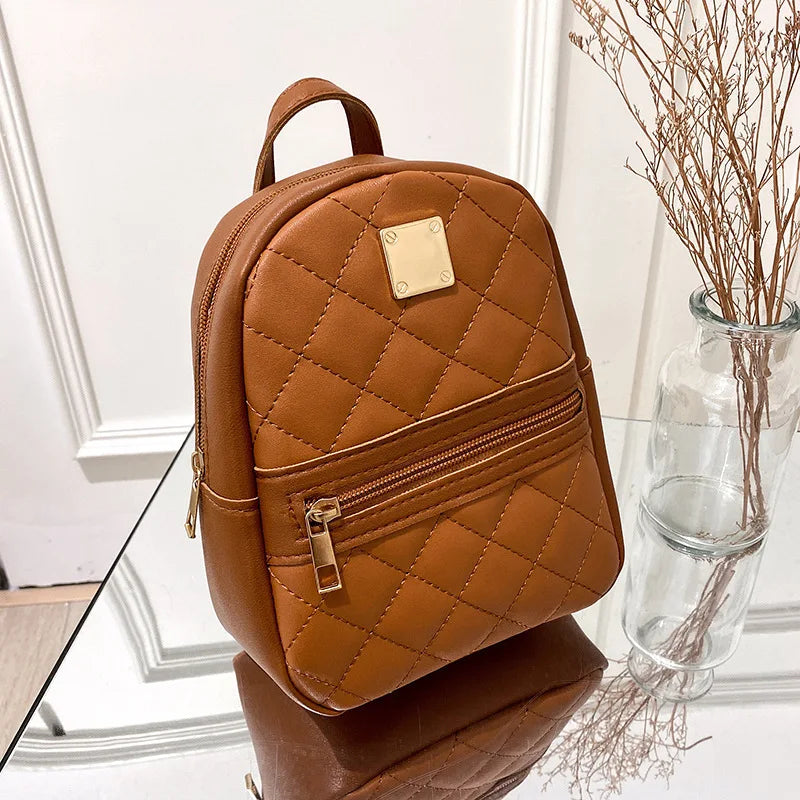 PU Leather Embroidered Backpack | OWNLUXE