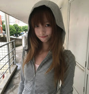 Women's Long Sleeve Striped Hoodie | OWNLUXE