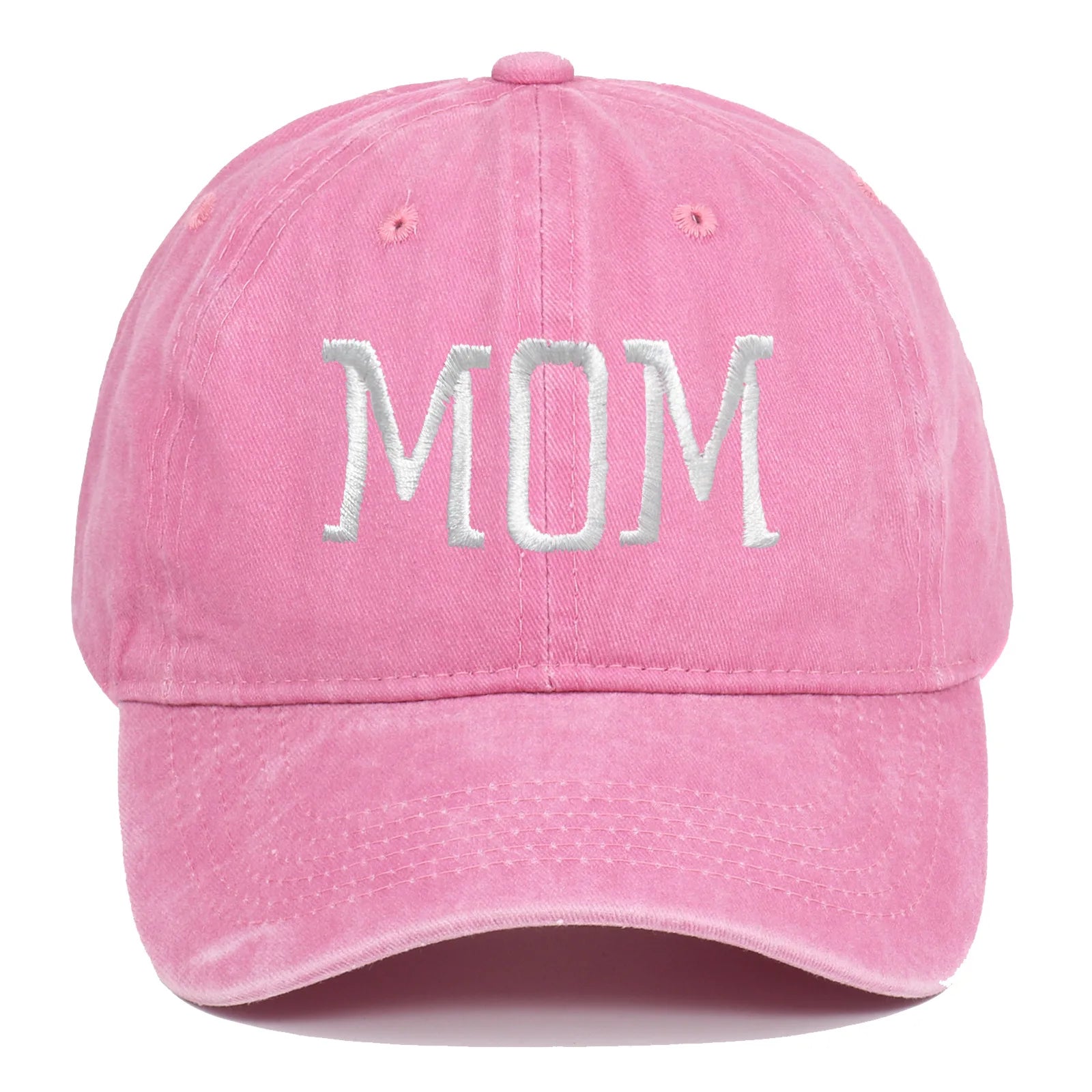 Mom and Dad letter embroidered baseball cap washed retro duckbill cap Father's Day Mother's Day best gift