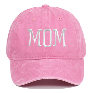 Mom and Dad letter embroidered baseball cap washed retro duckbill cap Father's Day Mother's Day best gift
