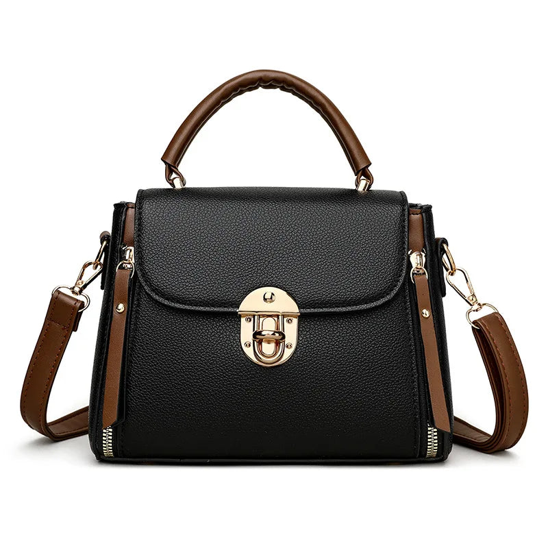 Square PU Leather Shoulder Bag – Party Ready | Sac d’Épaule Carré en Cuir PU – Prêt pour les Soirées
