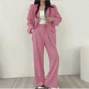 Tailored Office Pant Suit - Structured Business Set for Women