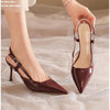 Women's High-Heel Leather Retro Pumps | OWNLUXE