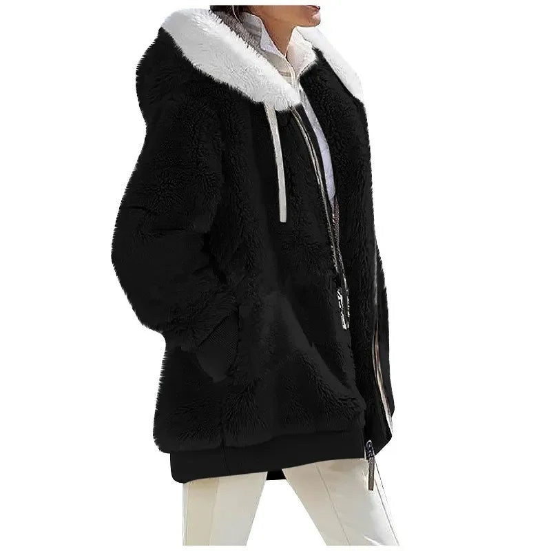 Hooded Zip-Up Coat | OWNLUXE