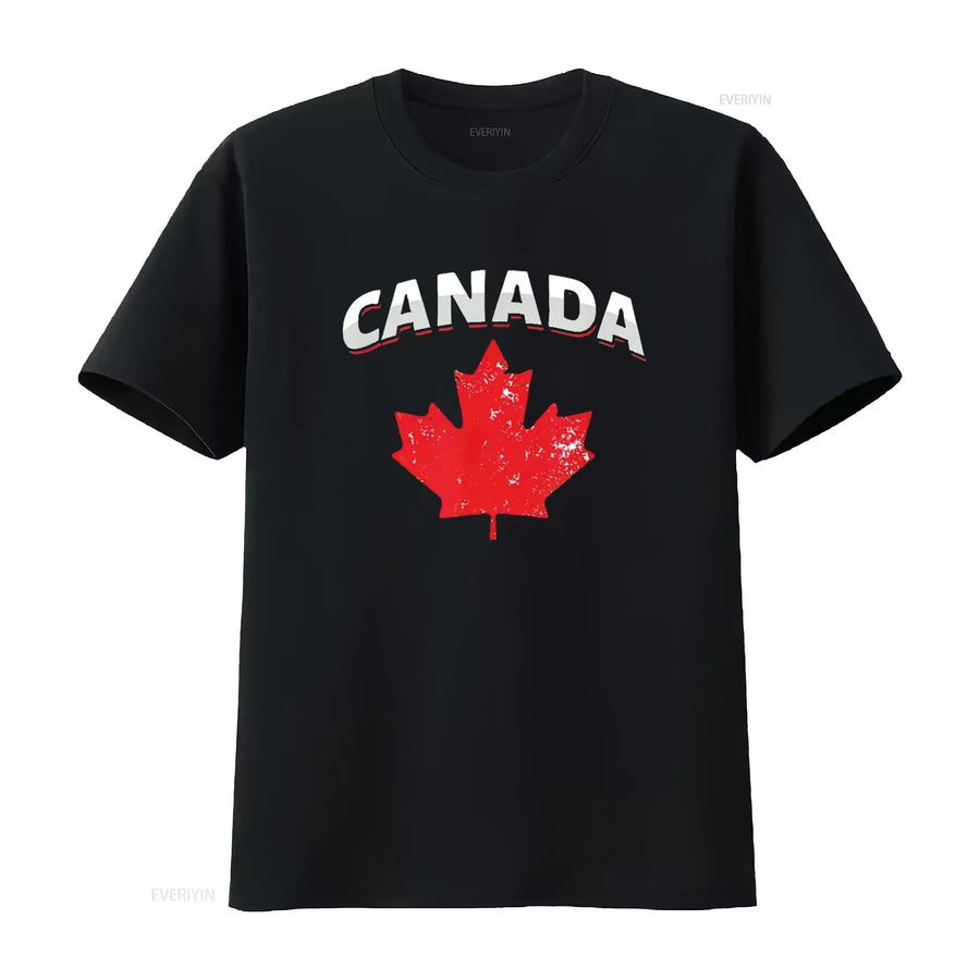Canadian Red Maple Leaf T-Shirt – Vintage Washed Toronto Patriotic Tee | OWNLUXE