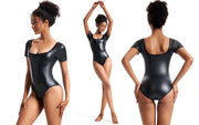 Faux Leather Wire-Free Bodysuit Shaper | OWNLUXE