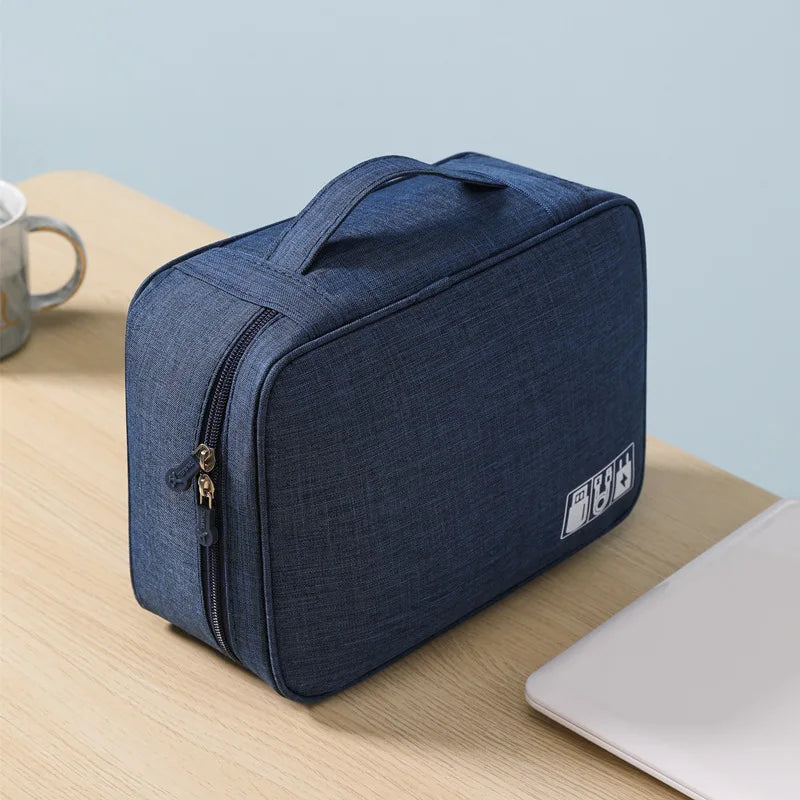 Travel Cosmetic Makeup Bag – Compact Polyester Toiletry Case