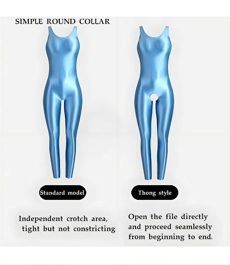 Faux Leather Shaping Jumpsuit - Sleeveless Body Sculpting One-Piece