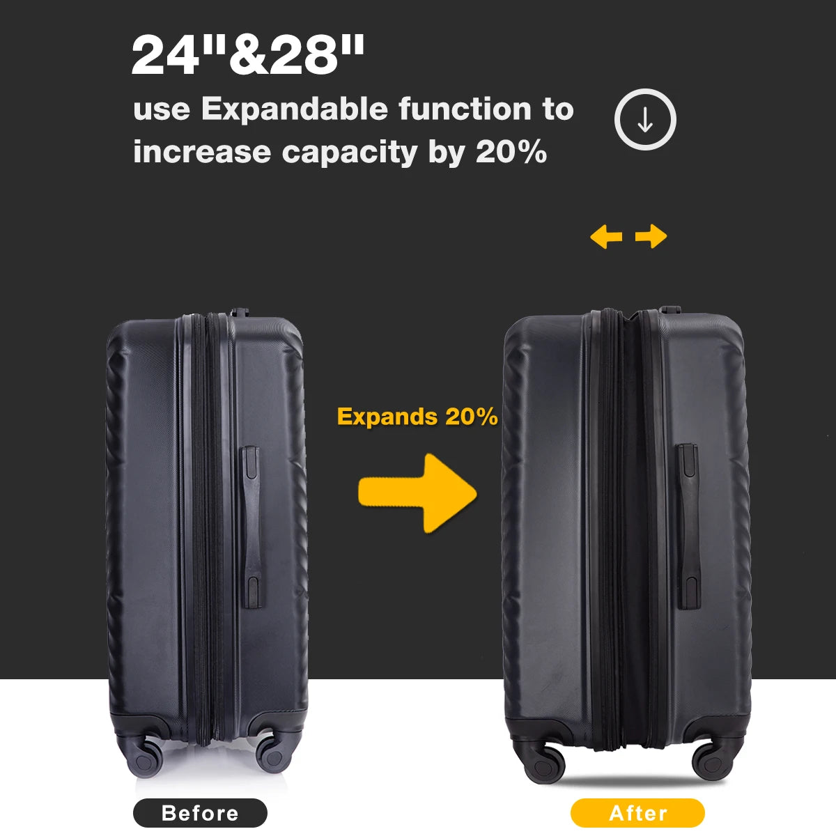 Travelhouse Spinner Luggage Set – Lightweight PC Suitcases