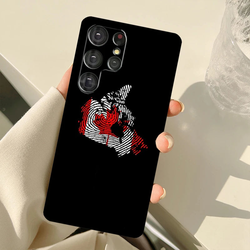 Canada Canadian Flag Case For Samsung Galaxy S25 Ultra S21 S22 S23 S24 Ultra S9 S10 Plus S20 FE S24 FE Back Cover