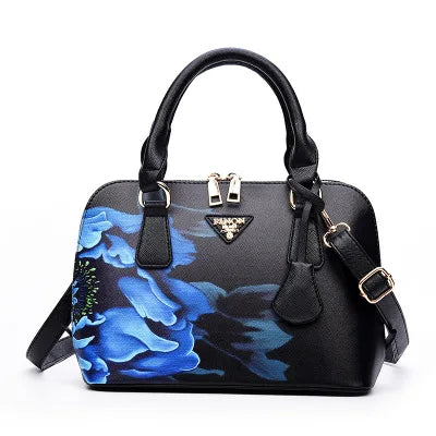 Fashion Elegant Shell Bag – Women's Flower Printing Tote Shoulder Crossbody