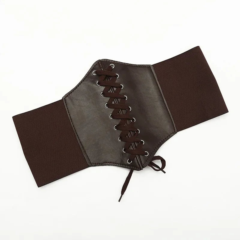 Faux Leather Wide Waist Belt | OWNLUXE