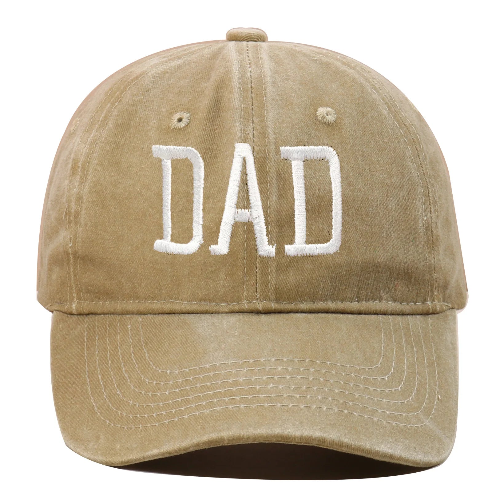 Mom and Dad letter embroidered baseball cap washed retro duckbill cap Father's Day Mother's Day best gift