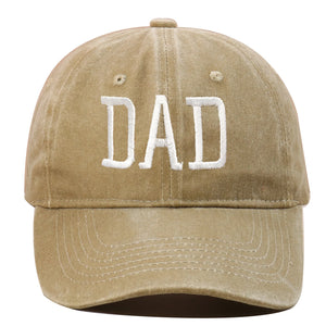 Mom and Dad letter embroidered baseball cap washed retro duckbill cap Father's Day Mother's Day best gift