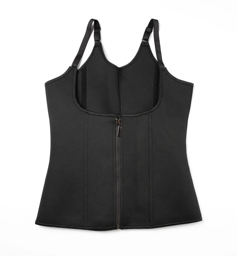 Women Waist Trainer Vest with Zipper & Sauna Effect