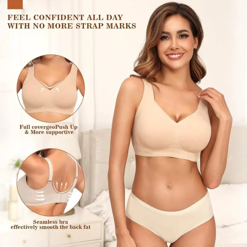 Women's Seamless Push-Up Bra (Grey Purple) | OWNLUXE