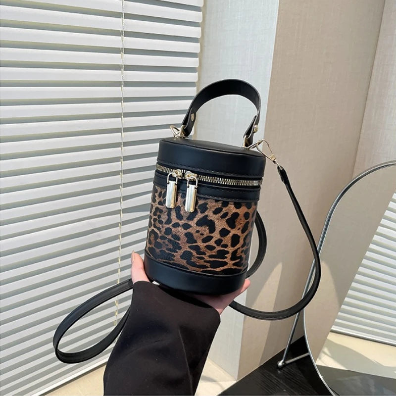 PU Leather Leopard Print Bucket Bag | OWNLUXE