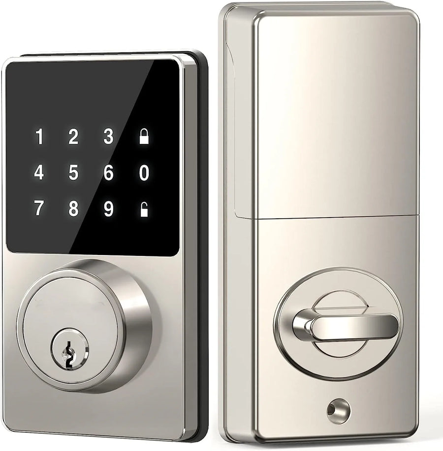 Smart Keypad Door Lock – PIN Code, Key Backup, IP66