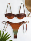 Tie-Dye Push-Up Thong Tankini Set | OWNLUXE