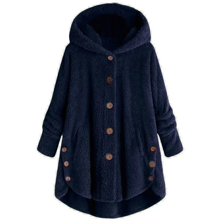 Pleated Printed Long-Sleeve Coat | OWNLUXE