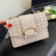 Chic Mini Plaid Tweed Crossbody Bag - Adjustable Strap Satchel | OWNLUXE