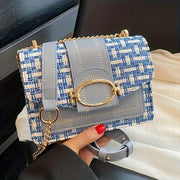 Chic Mini Plaid Tweed Crossbody Bag - Adjustable Strap Satchel | OWNLUXE