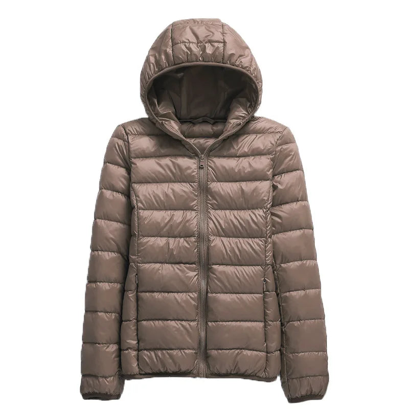 Women's Hooded Packable Ultralight Puffer Jacket | OWNLUXE