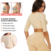 Arm Shaper Compression Top with Posture Corrector & Front Closure | OWNLUXE