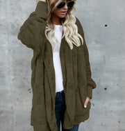 Double Fleece Hooded Cardigan – Thick, Slim & Cozy Layers