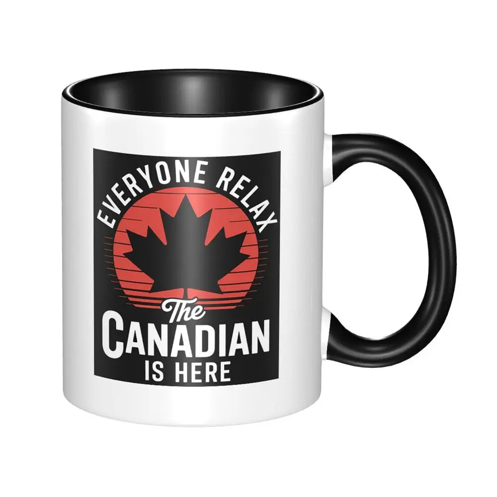 Canada Canadian Maple Leaf Roundel Mug Funny Ceramic Coffee Cups Tea Mugs Milk Cup Drinkware Gift for Friends