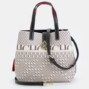 CH Luxury Brand Tote Bag - Italian Letter Print with Lock Design
