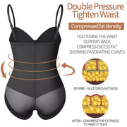 V-Neck Shapewear Bodysuit - Medium Control Tummy Shaper for Women
