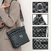 Elegant Letter Badge Bucket Bag - Multi-Pocket Crossbody Shoulder Bag | OWNLUXE